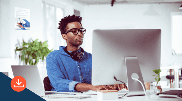 worker at computer